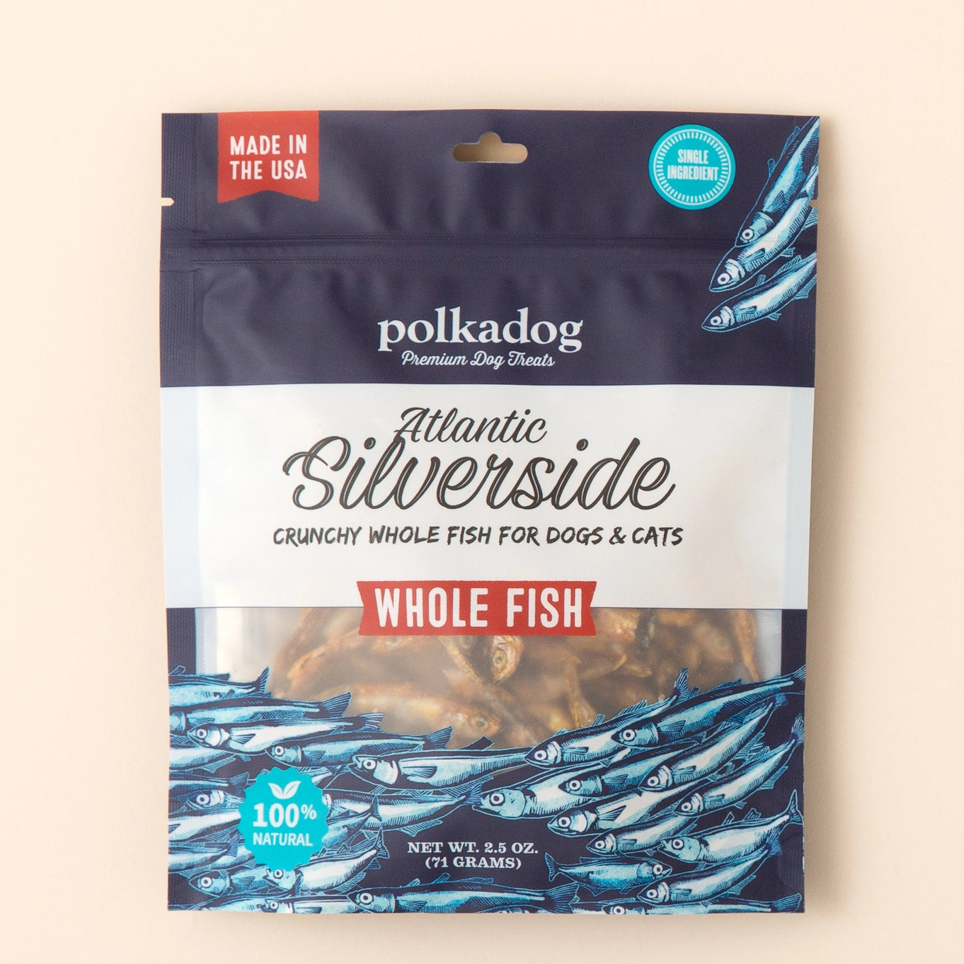 Polkadog Silverside Whole Fish Dog and Cat Treats