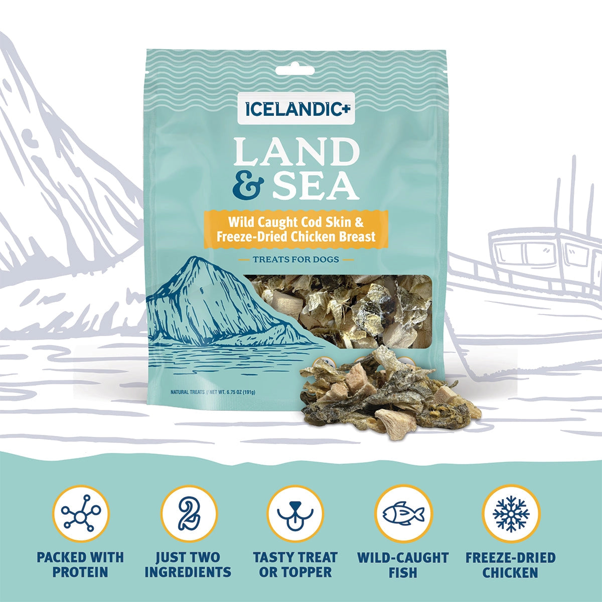 Icelandic+ Cod Skin & Freeze Dried Chicken Treats