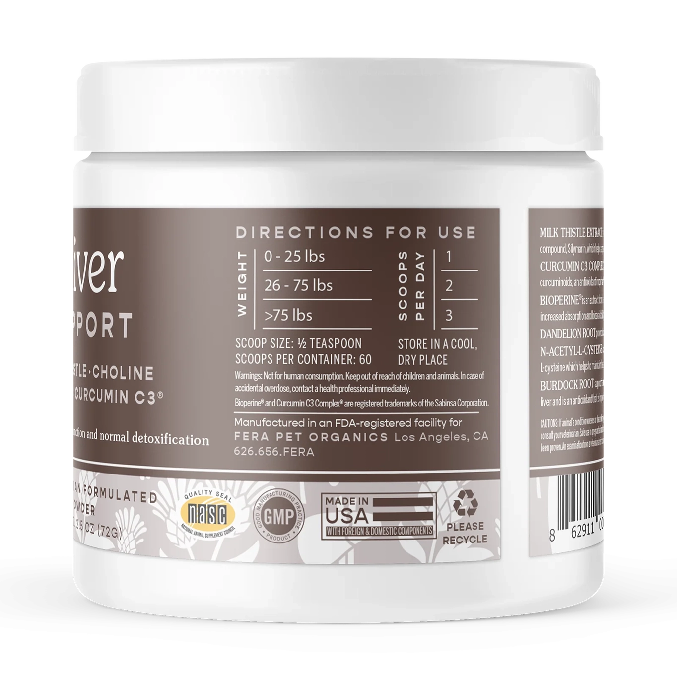 Fera Pets Liver Support Supplement For Dogs and Cats
