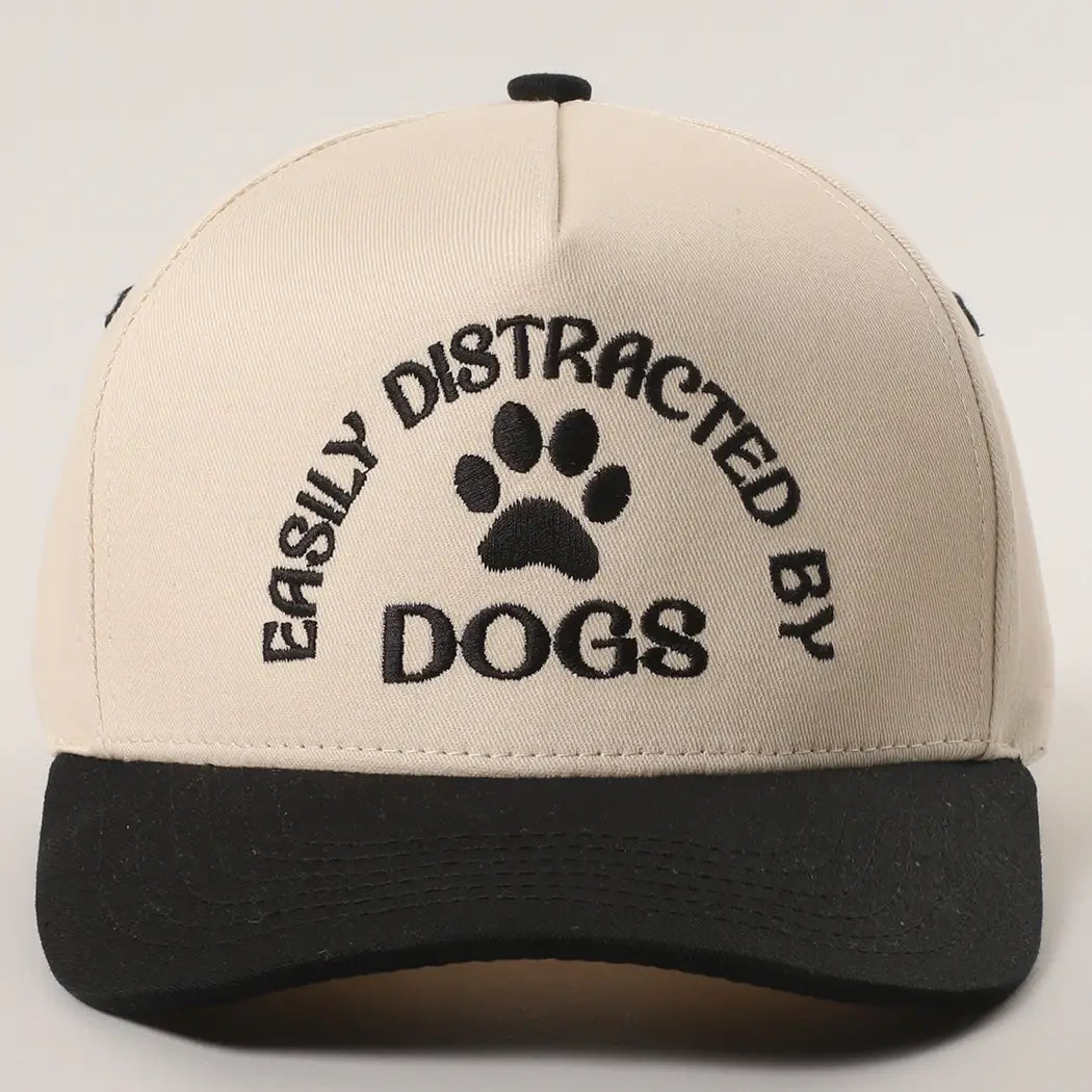 Easily Distracted By Dogs Embroidered Trucker Hat