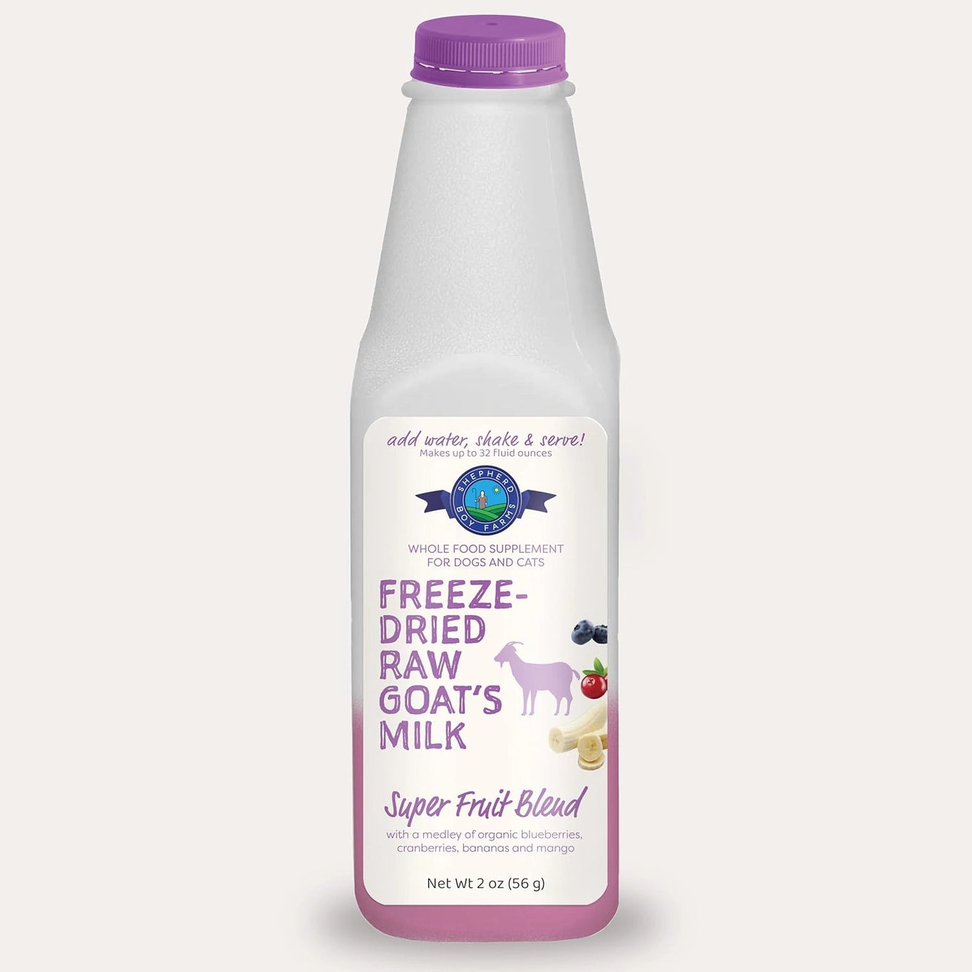 Shepherd Boy Farms Freeze-Dried Raw Goat Milk Topper- Super Fruit Blend