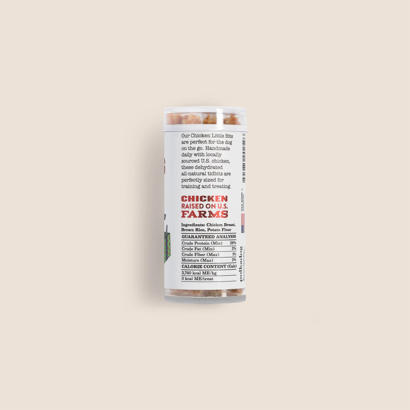 Polka Dog Holiday Mini Tube - Stocking Stuffer Dog Treats