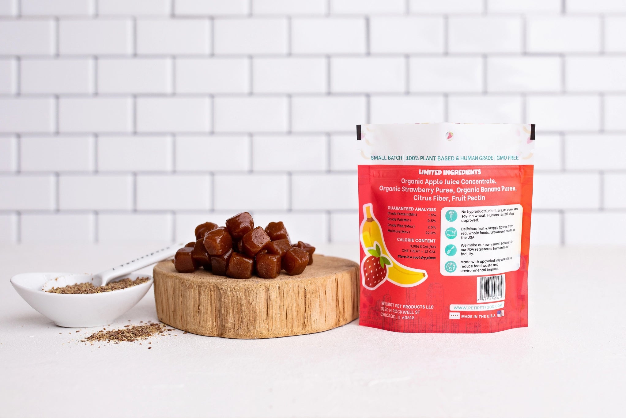 Petipet Bananas + Strawberry Treats - Vegan