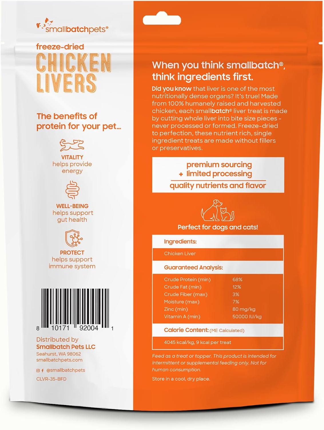 Smallbatchpets Freeze Dried Chicken Livers