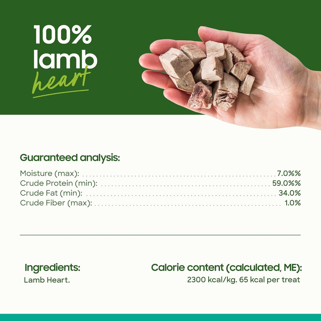 Smallbatchpets Freeze Dried Lamb Hearts