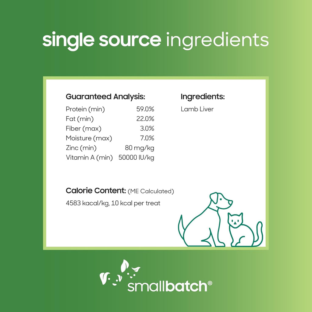 Smallbatchpets Freeze Dried Lamb Livers