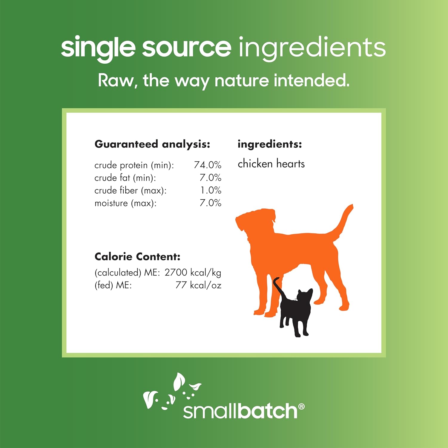 Smallbatchpets Freeze Dried Chicken Hearts