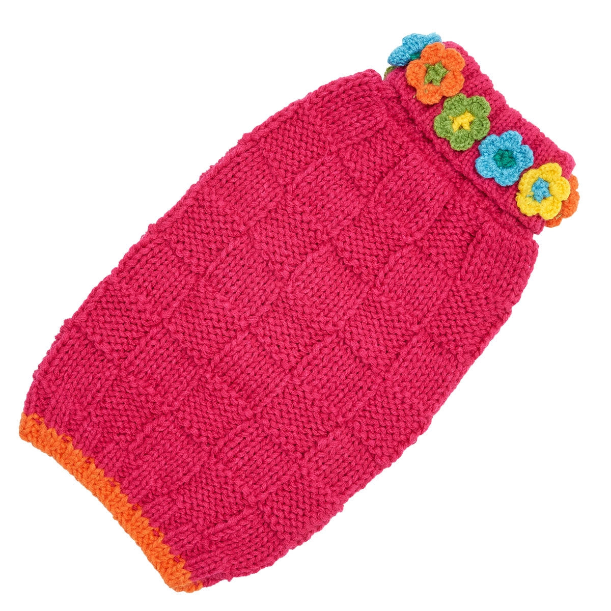 Flower Power Basketweave Sweater