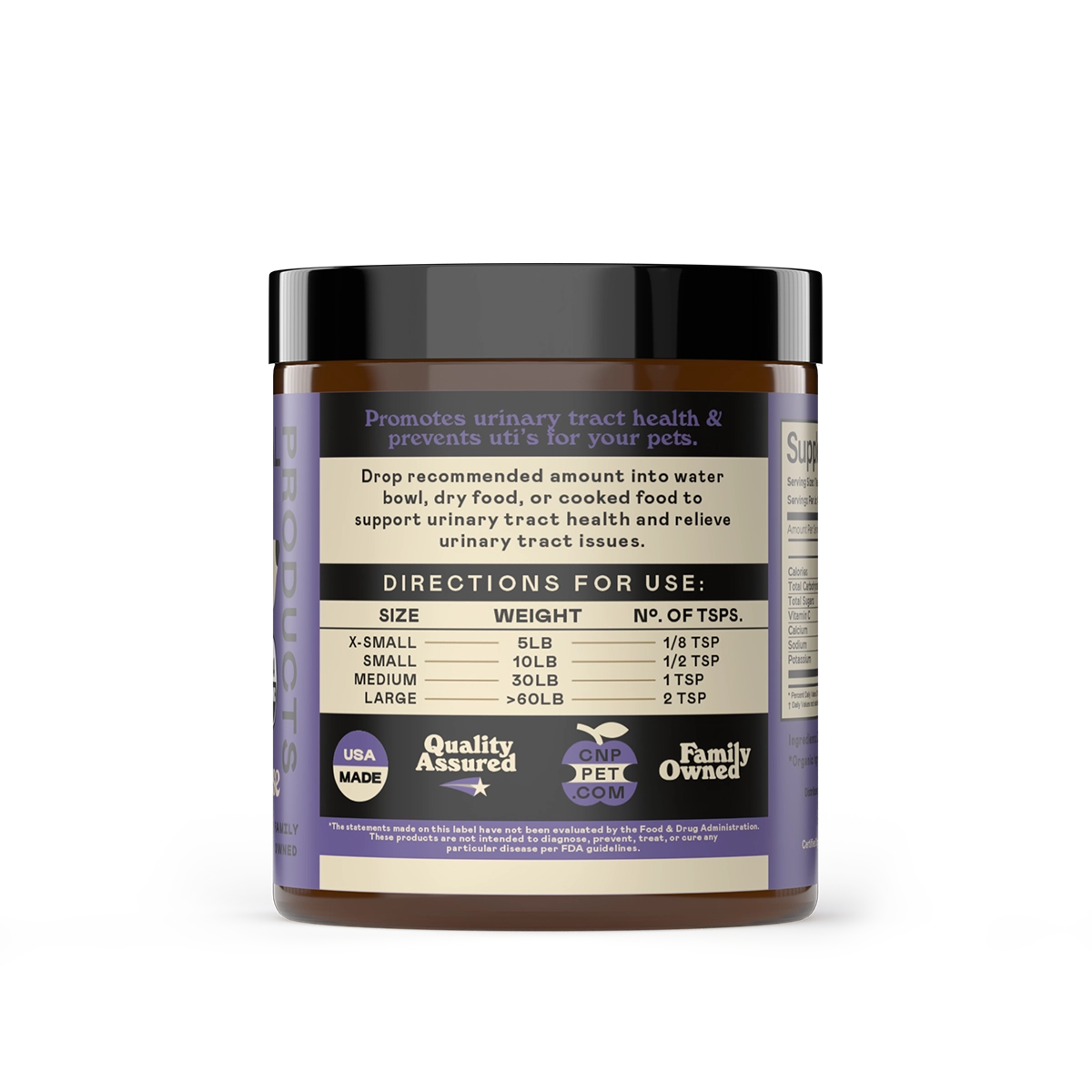 Complete Natural Products Organic D-Mannose Powder For Dogs and Cats