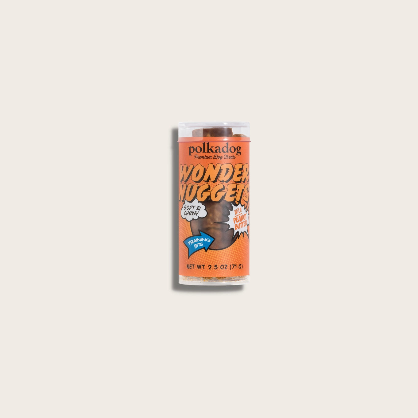 Polka Dog Mini Tube: Wonder Nuggets, Peanut Butter Dog Treat