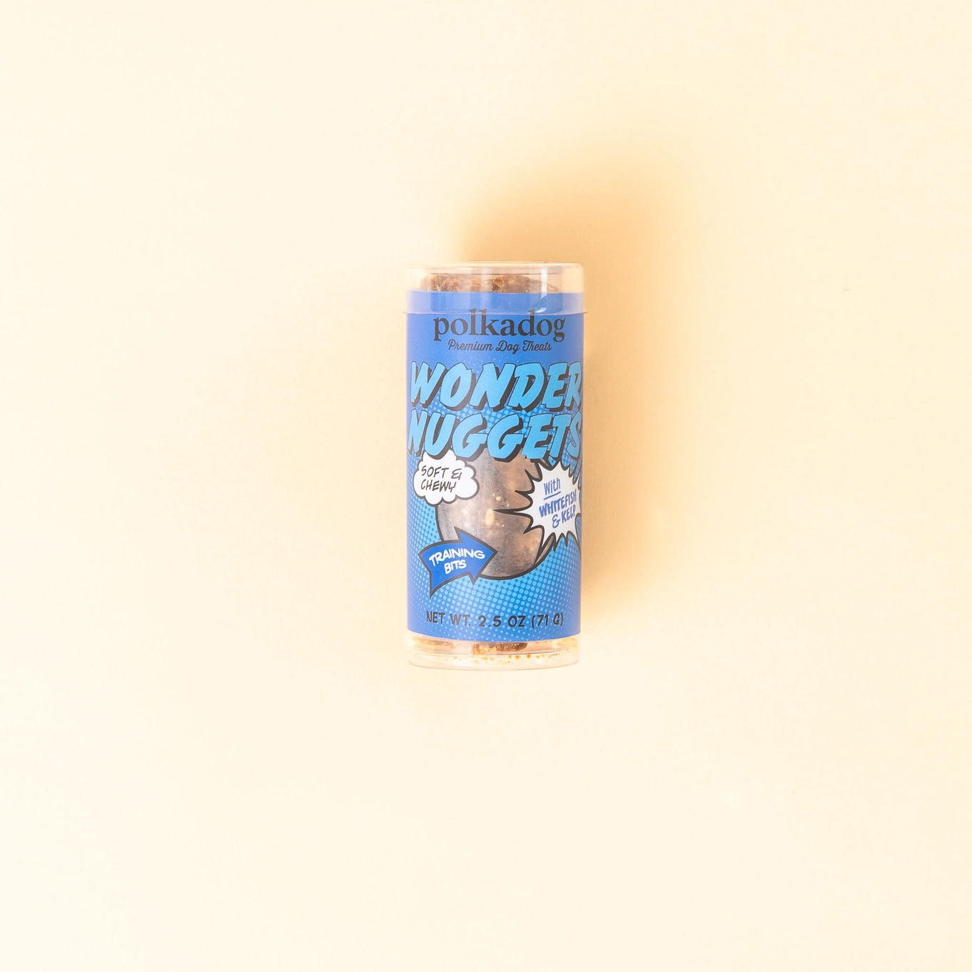 Polka Dog Mini Tube Wonder Nuggets, Whitefish & Kelp Dog Training Treats