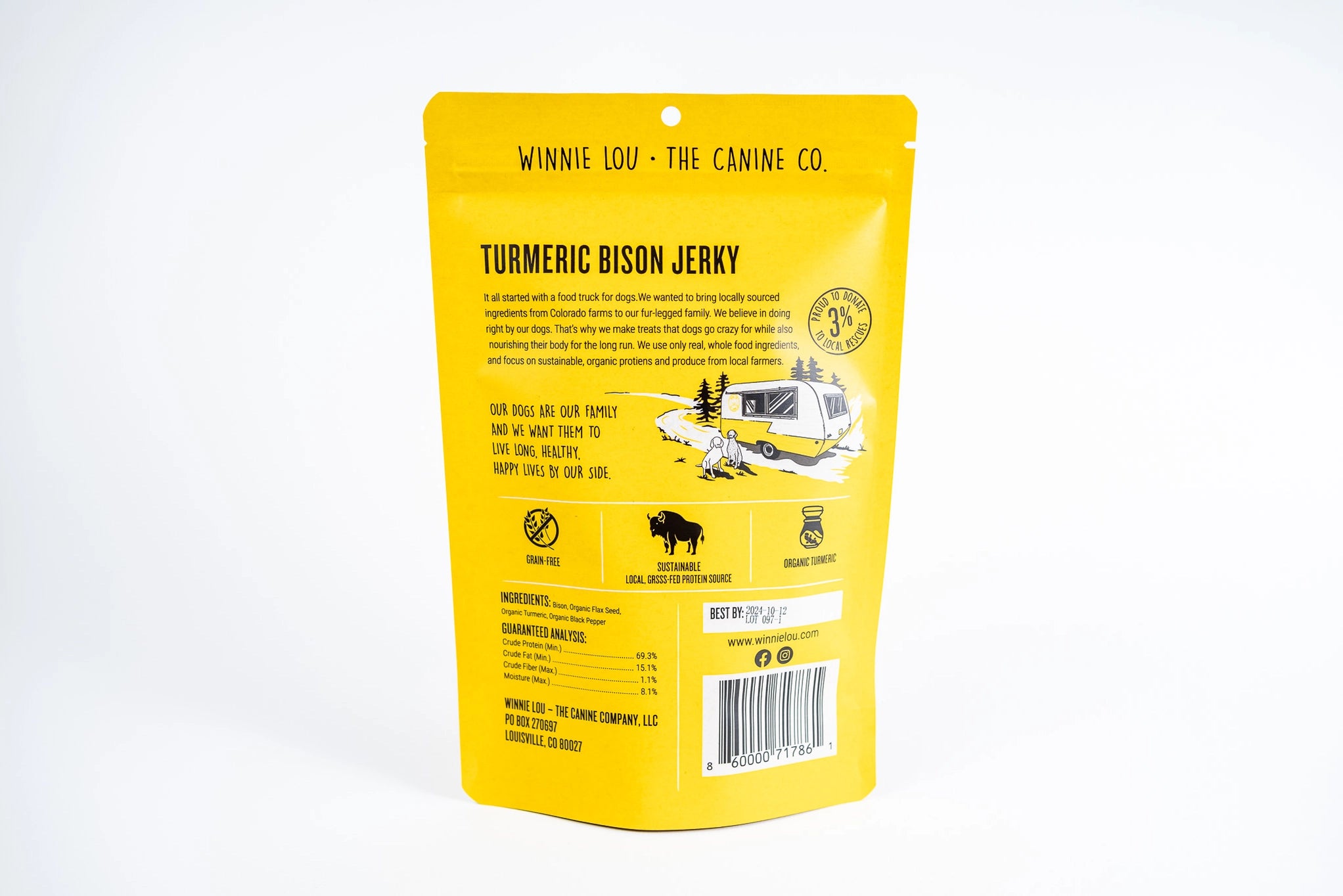 Winnie Lou Turmeric Bison Jerky