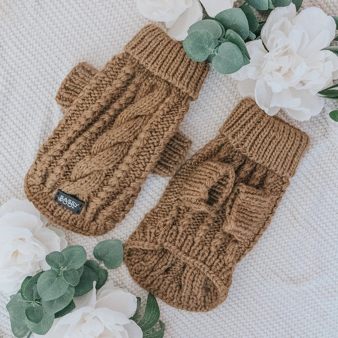 Sassy Woof Dog Cable Knit Sweater