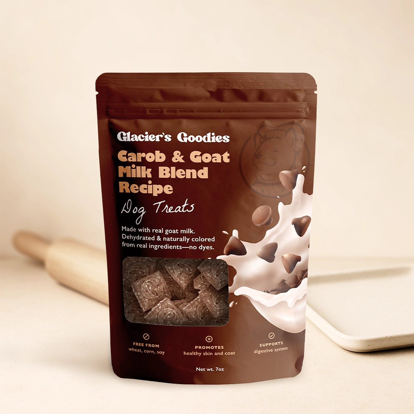 Glacier's Goodies Goat Milk Dog Treats – Carob