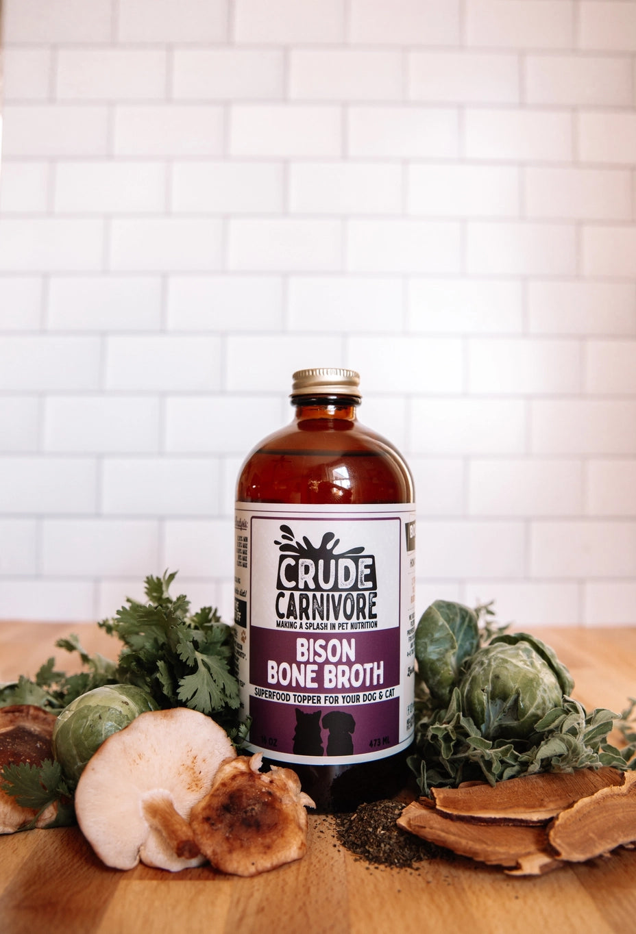 Crude Carnivore Bison Bone Broth For Dogs and Cats