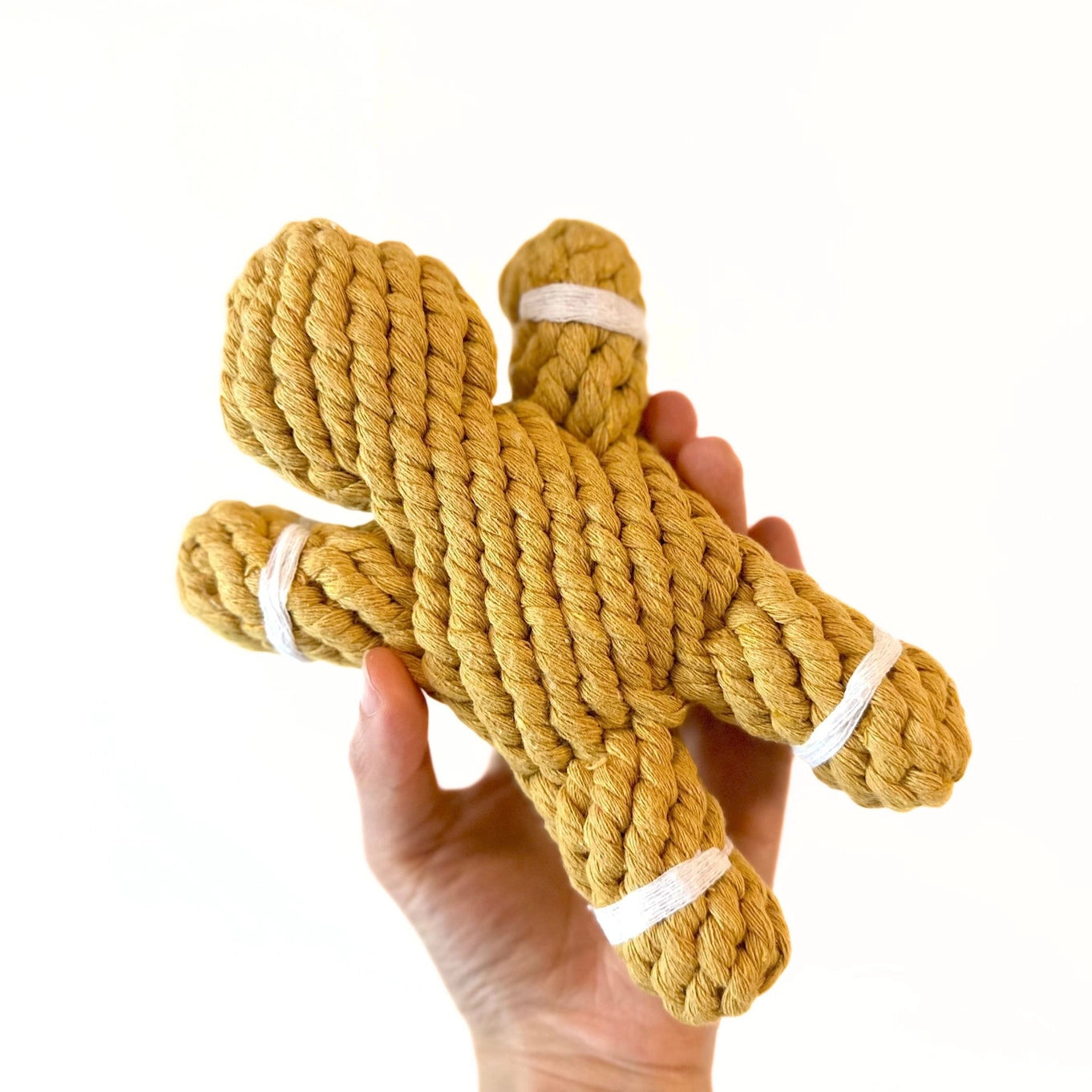 Monli Christmas Gingerman Rope Dog Toy