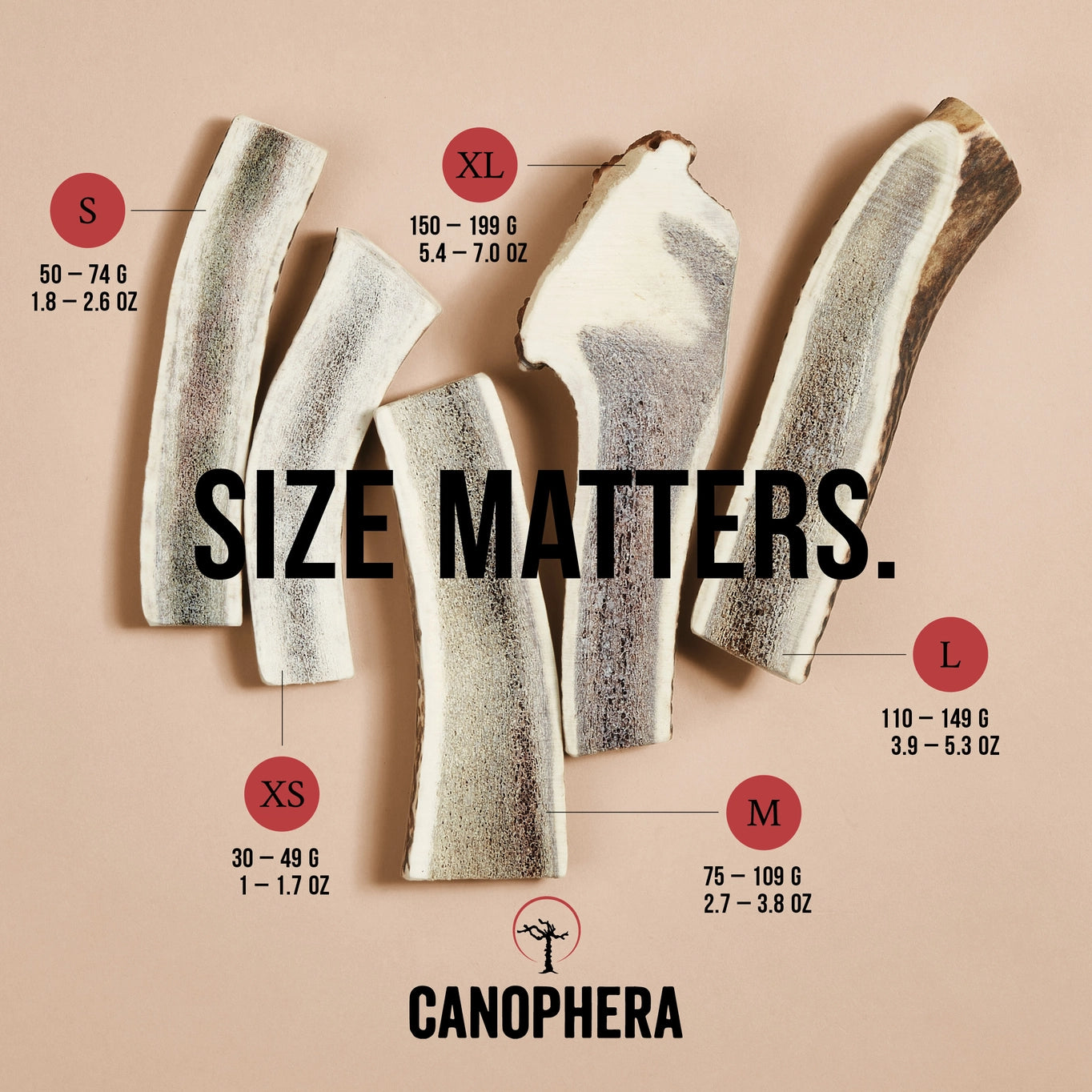 Canophera Red Deer Antler Splits
