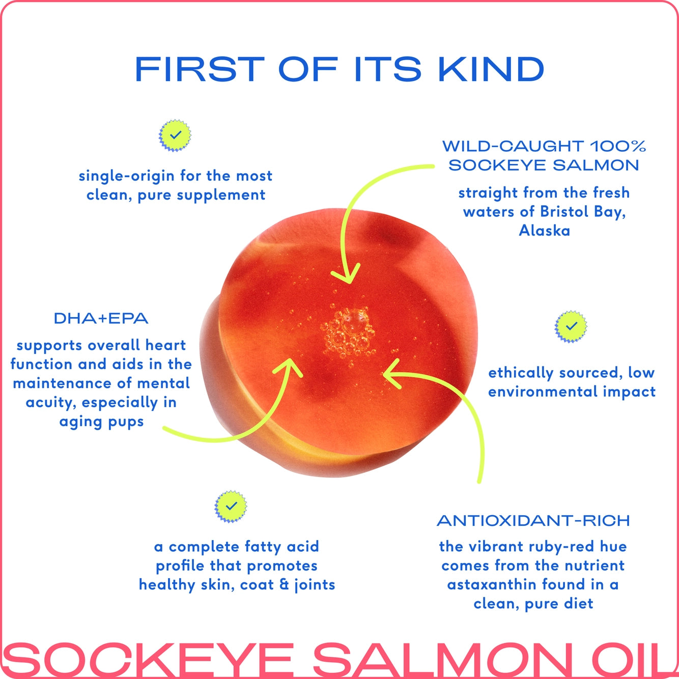 Native Pet Wild-Caught Alaskan Sockeye Salmon Oil, Skin & Coat Health