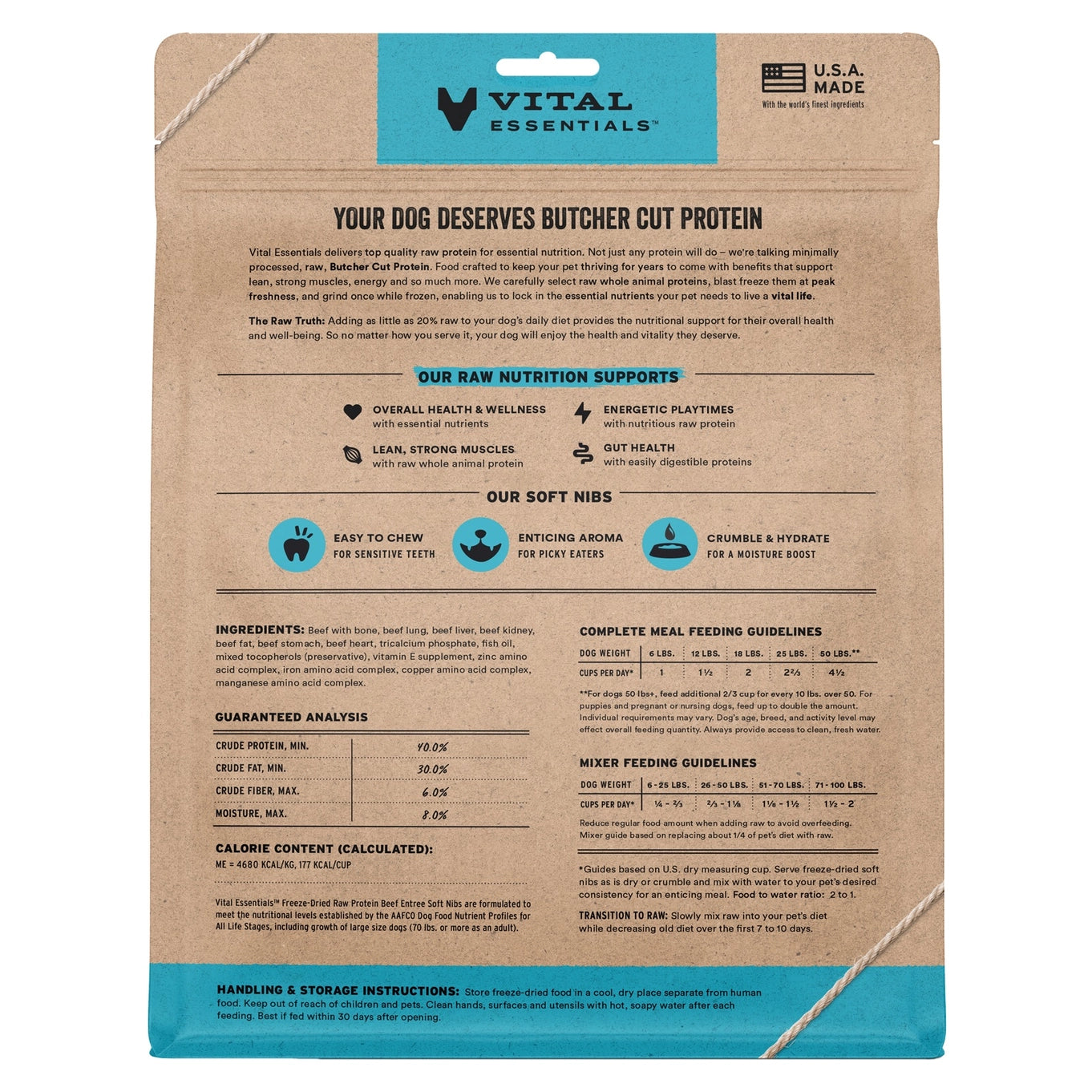 Vital Essentials Beef Entree & Mixer Soft Nibs 14oz