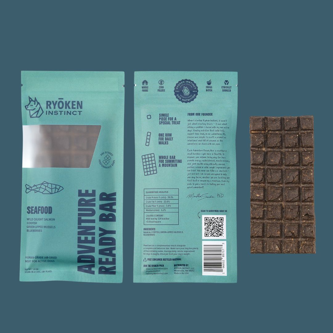 Ryōken Instinct Seafood Treat & Snack Bar For Active Dogs - Energy & Recovery