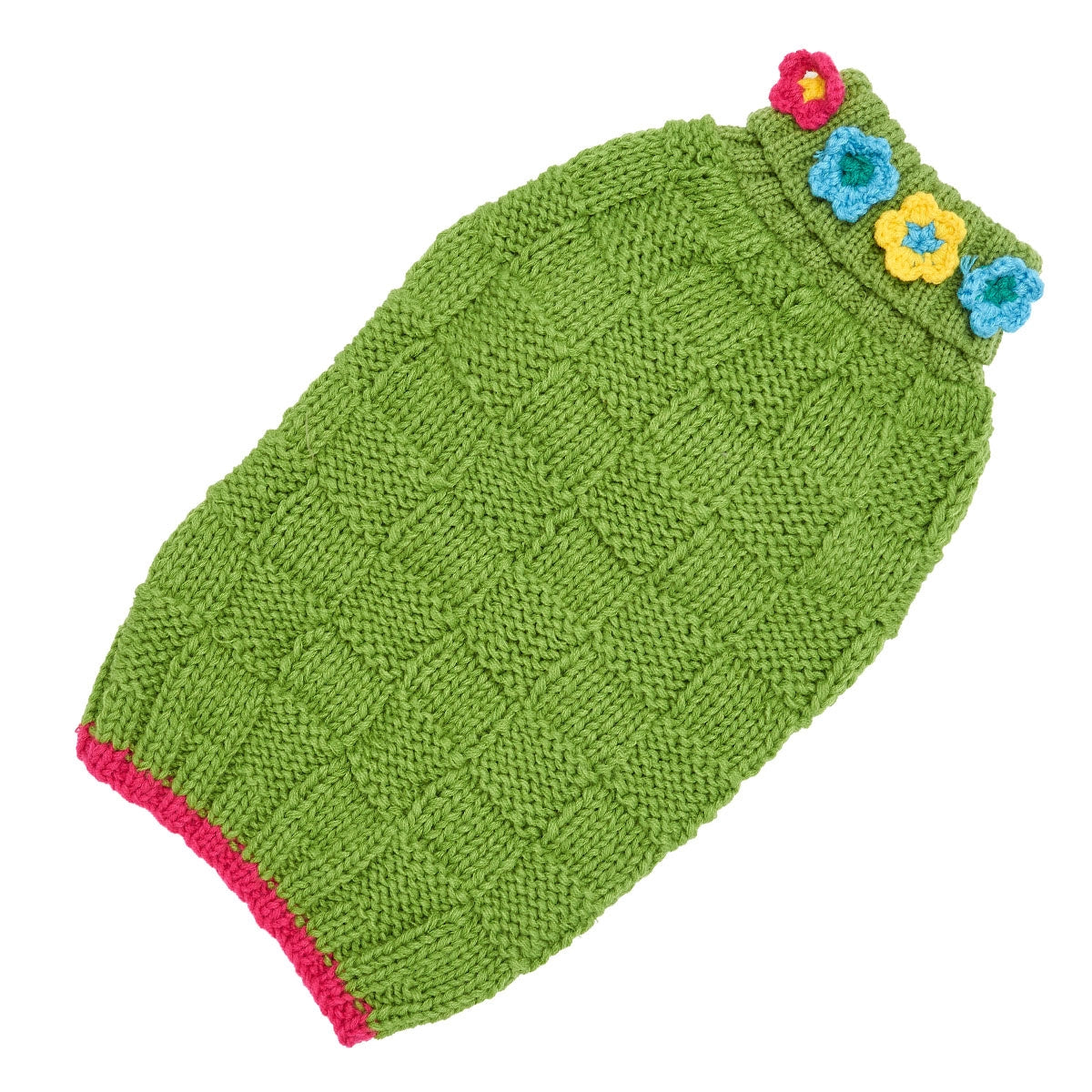 Flower Power Basketweave Sweater