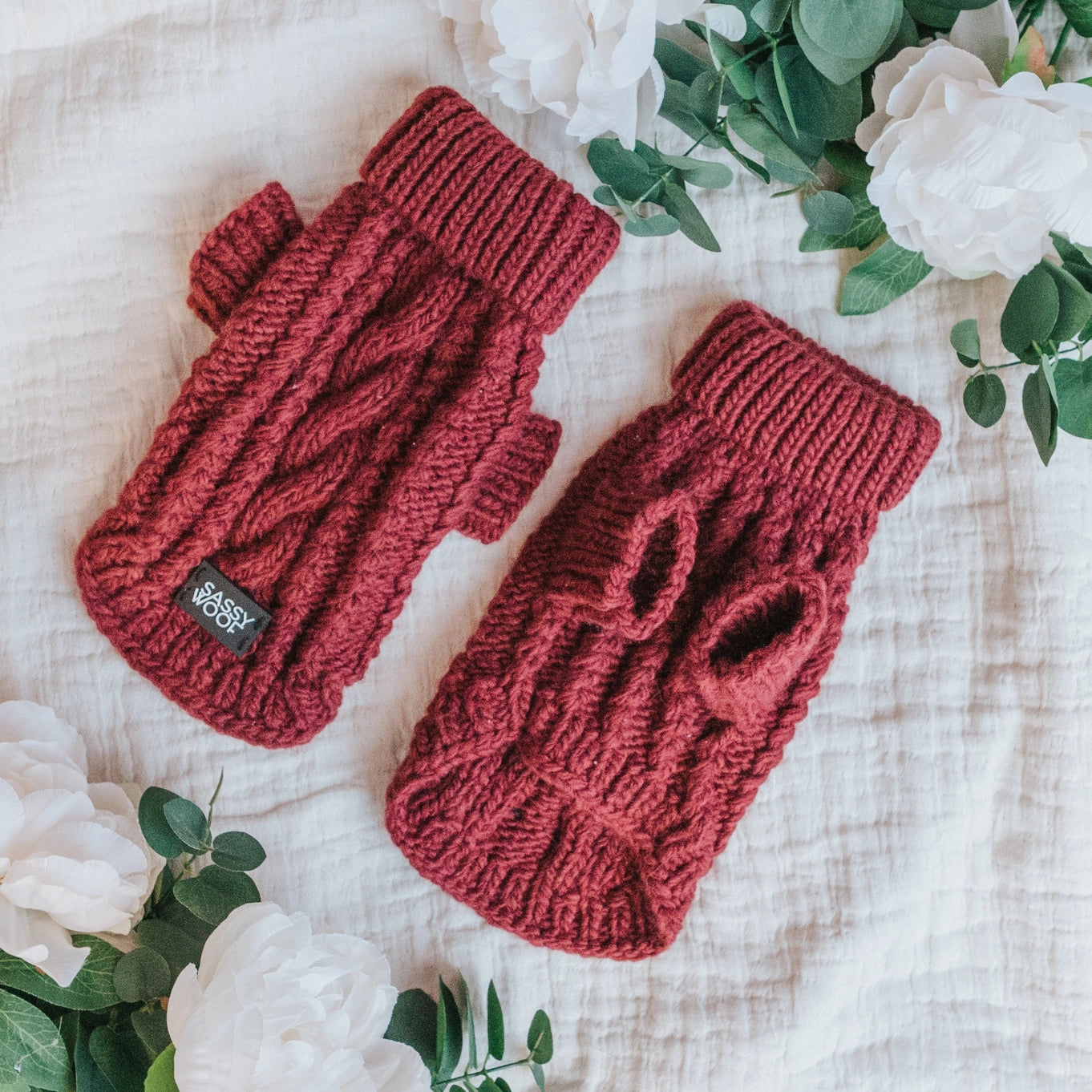 Sassy Woof Dog Cable Knit Sweater