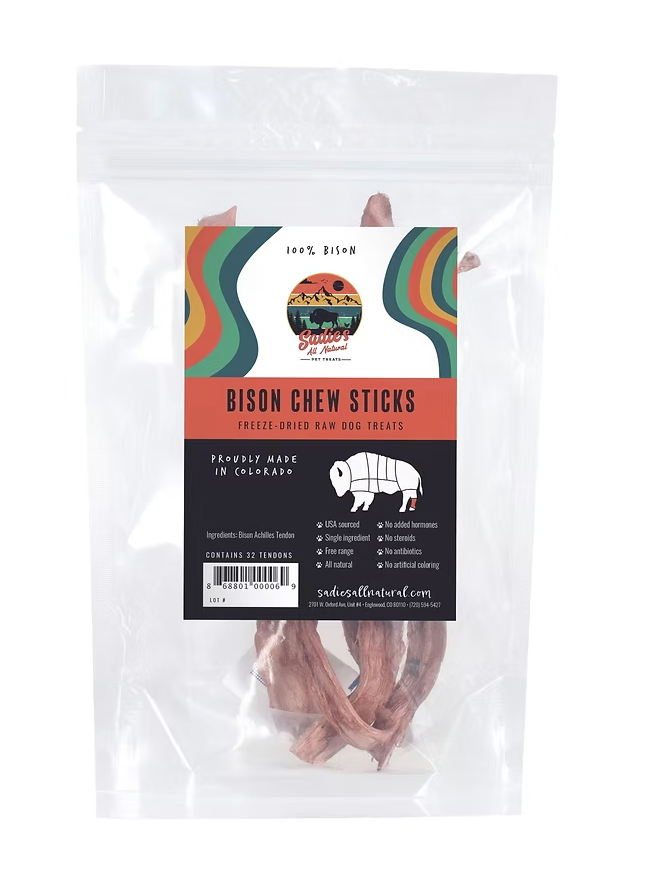 Sadie's All Natural Pet Treats - Bison Chew Sticks
