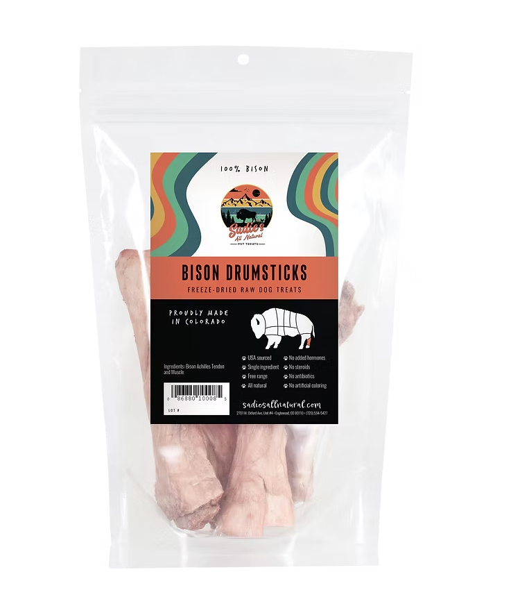 Sadie's All Natural Pet Treats - Bison Drumsticks