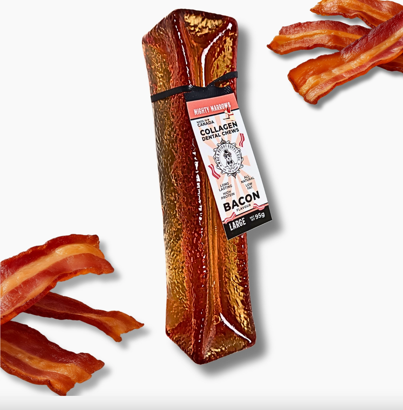 Mighty Marrows Collagen Dental Chew - Bacon