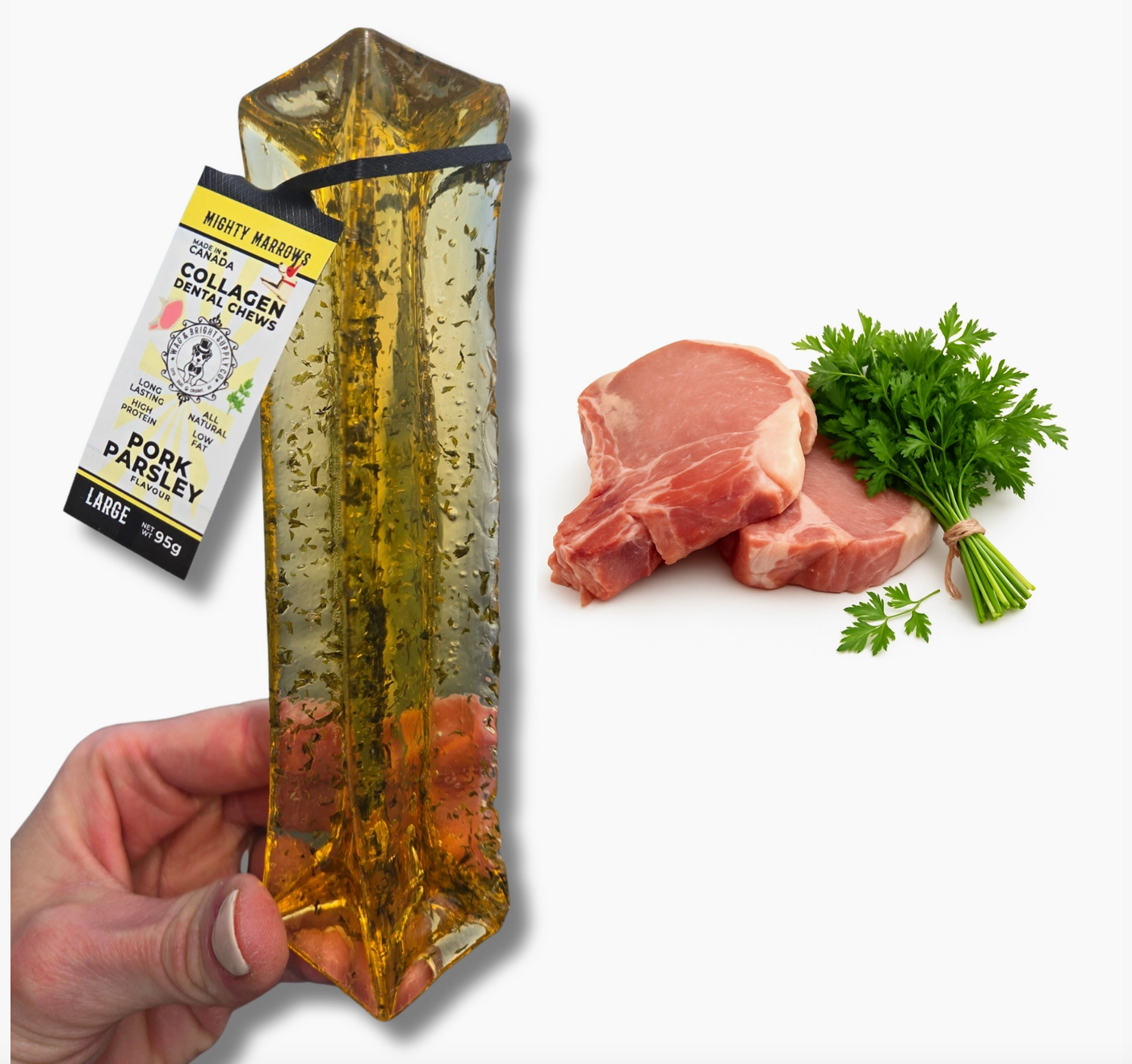 Mighty Marrows Collagen Dental Chew - Pork Parsley