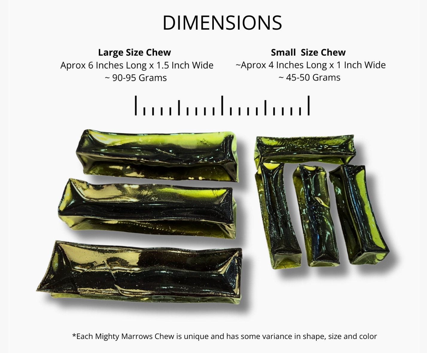 Mighty Marrows Collagen Dental Chew- Spirulina Beef