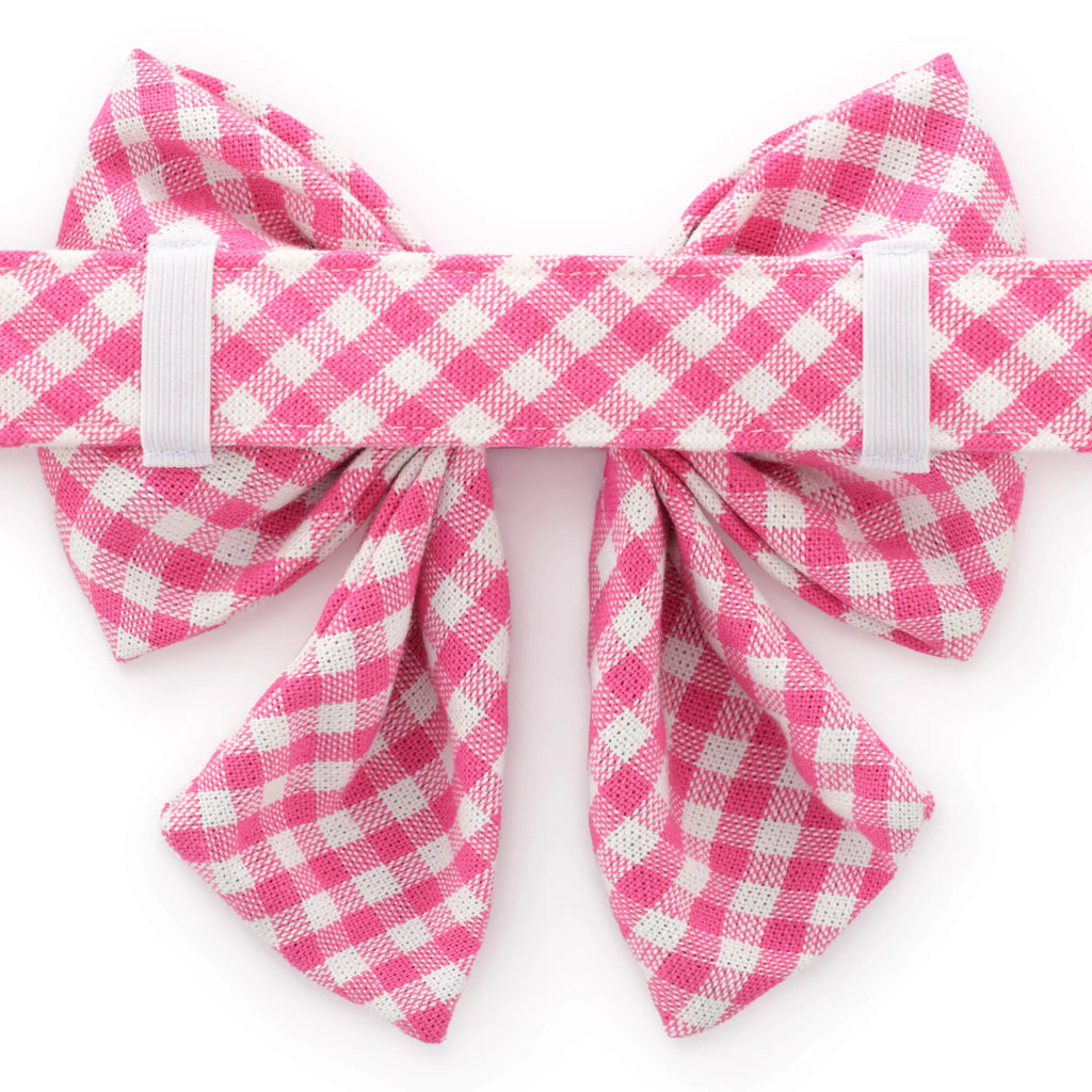 The Foggy Dog Hot Pink Gingham Lady Dog Bow