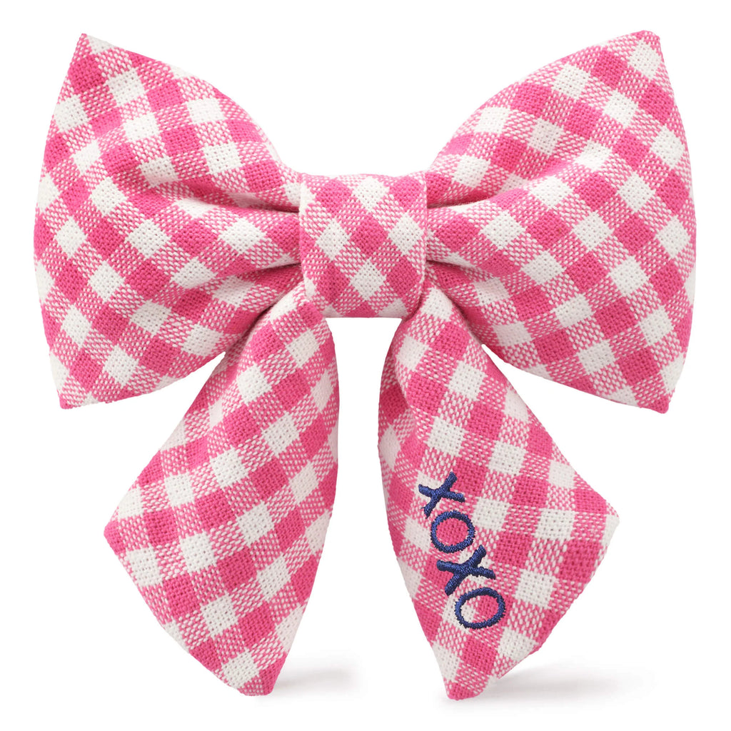 The Foggy Dog Hot Pink Gingham Lady Dog Bow