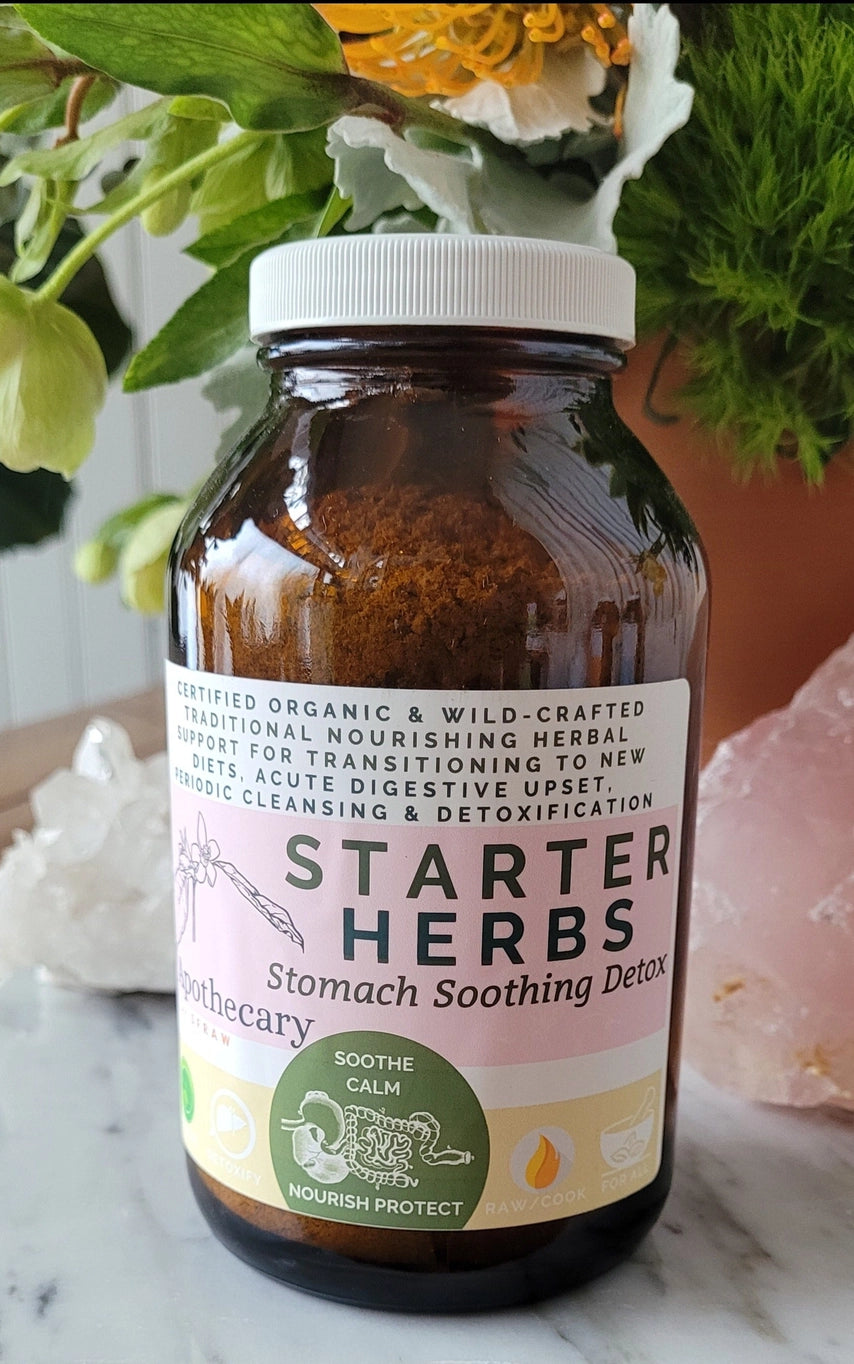 Apothecary By SFRAW Starter's Blend: Stomach Soothing Detox Herbs, 500CC Jar