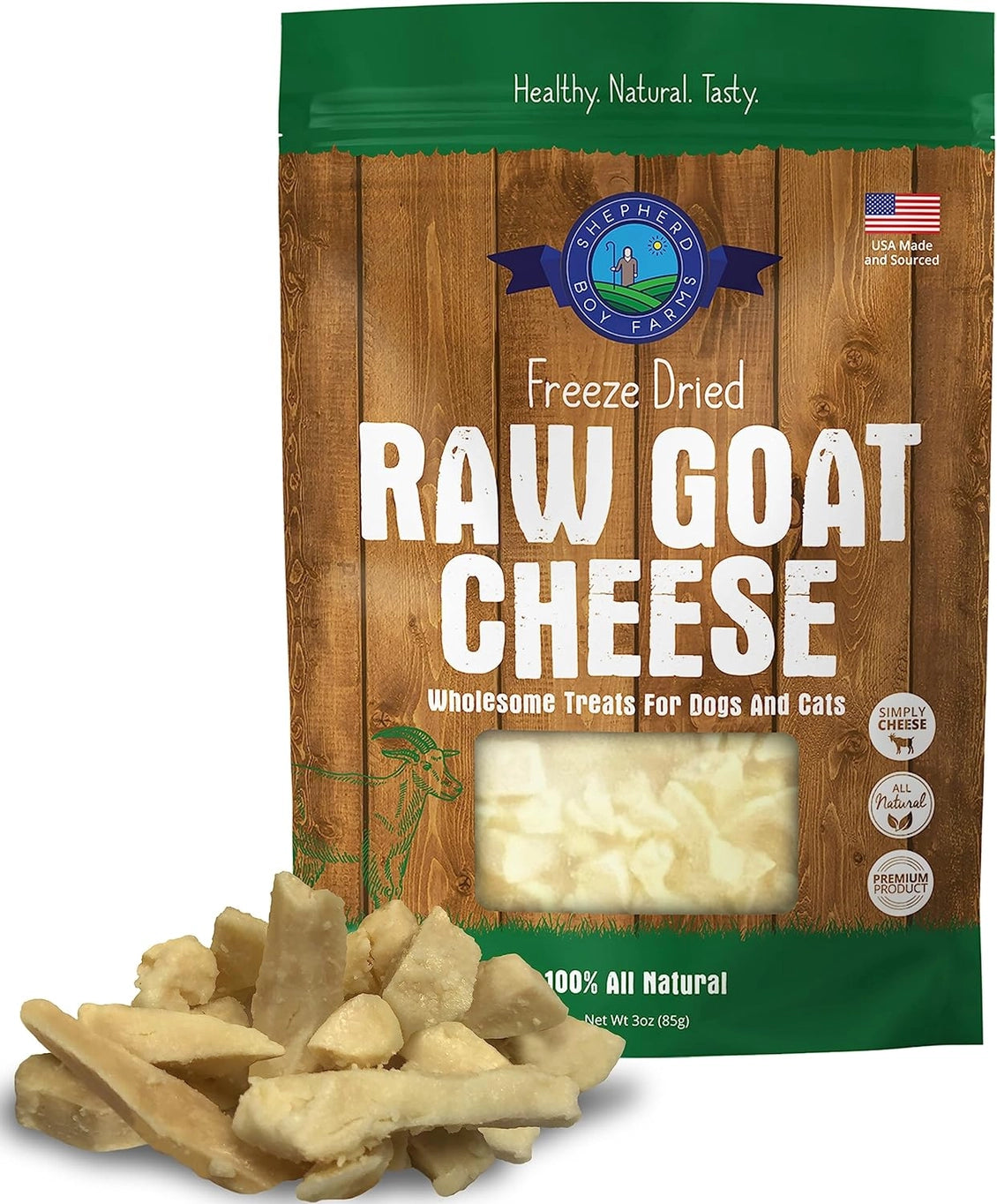 Shepherd Boy Farms Freeze Dried Raw Goat Cheese Dog Treat