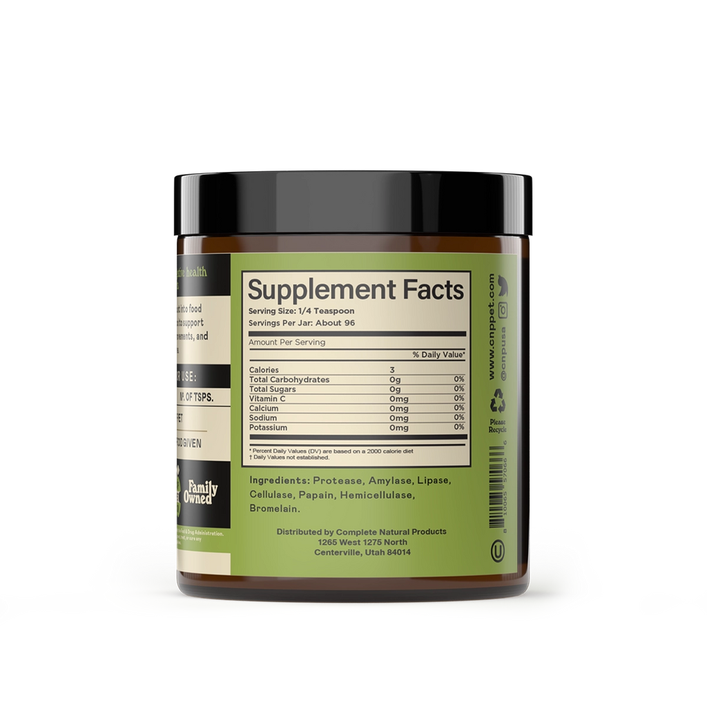 Complete Natural Products Digestive Enzymes For Dogs and Cats