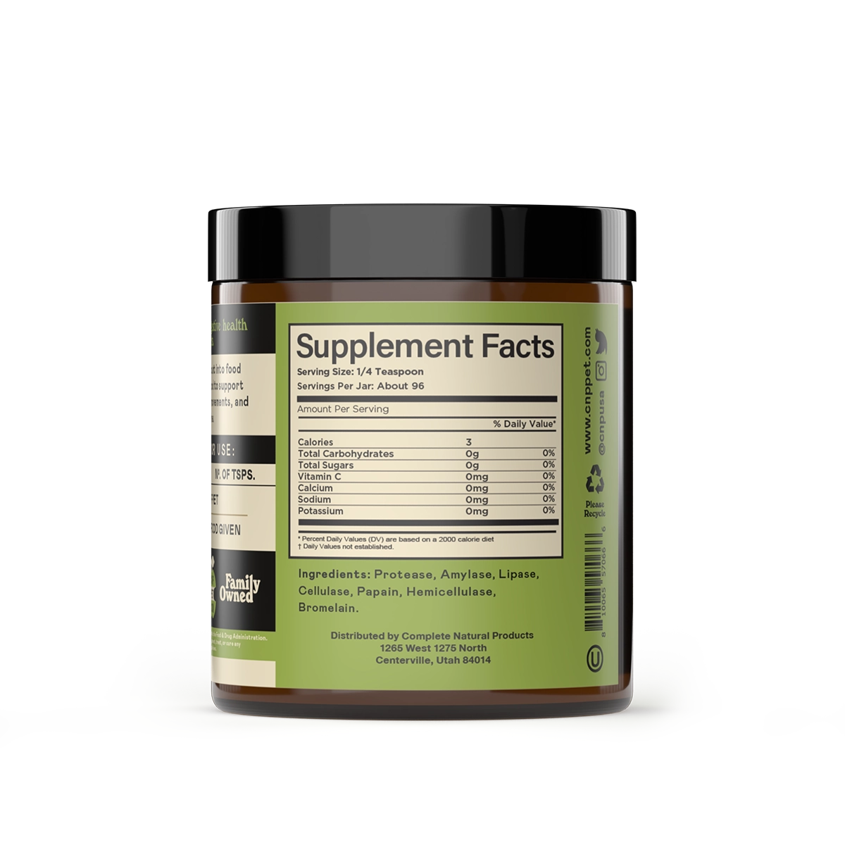Complete Natural Products Digestive Enzymes For Dogs and Cats