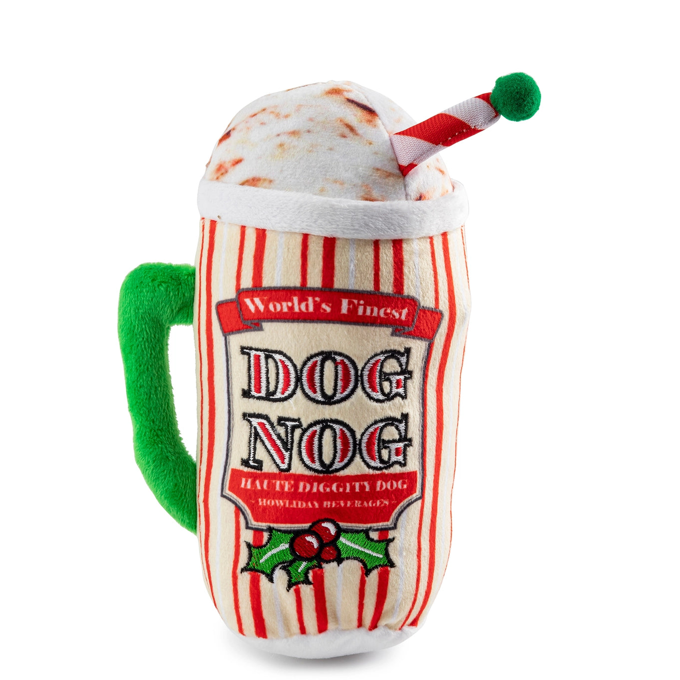 Haute Diggity Dog Holiday Dog Nog Christmas Dog Toy
