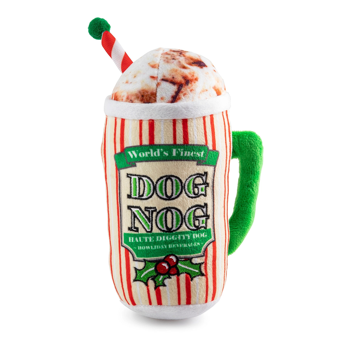 Haute Diggity Dog Holiday Dog Nog Christmas Dog Toy
