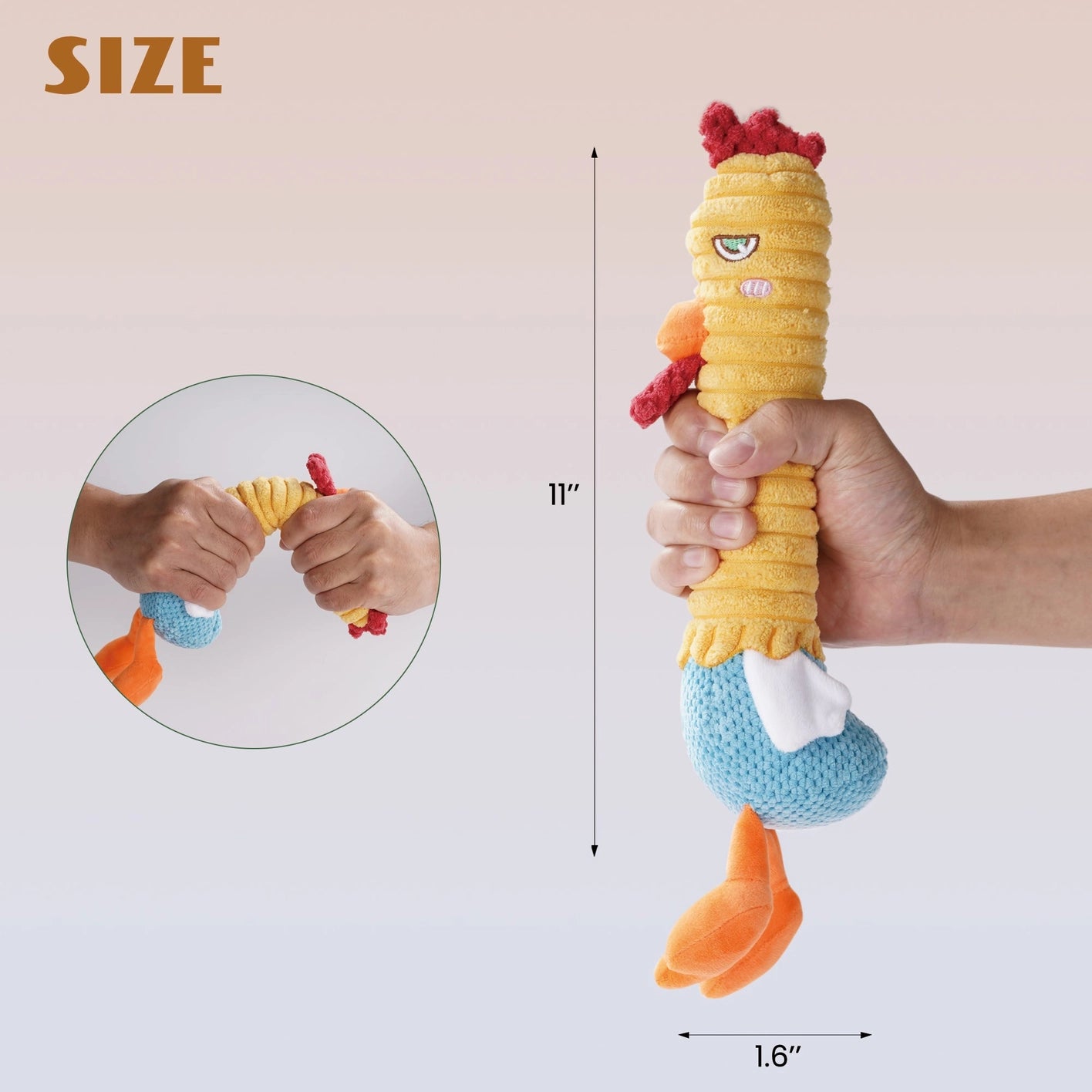 Nocciola 3 in 1 Chicken Rubber Dog Toy