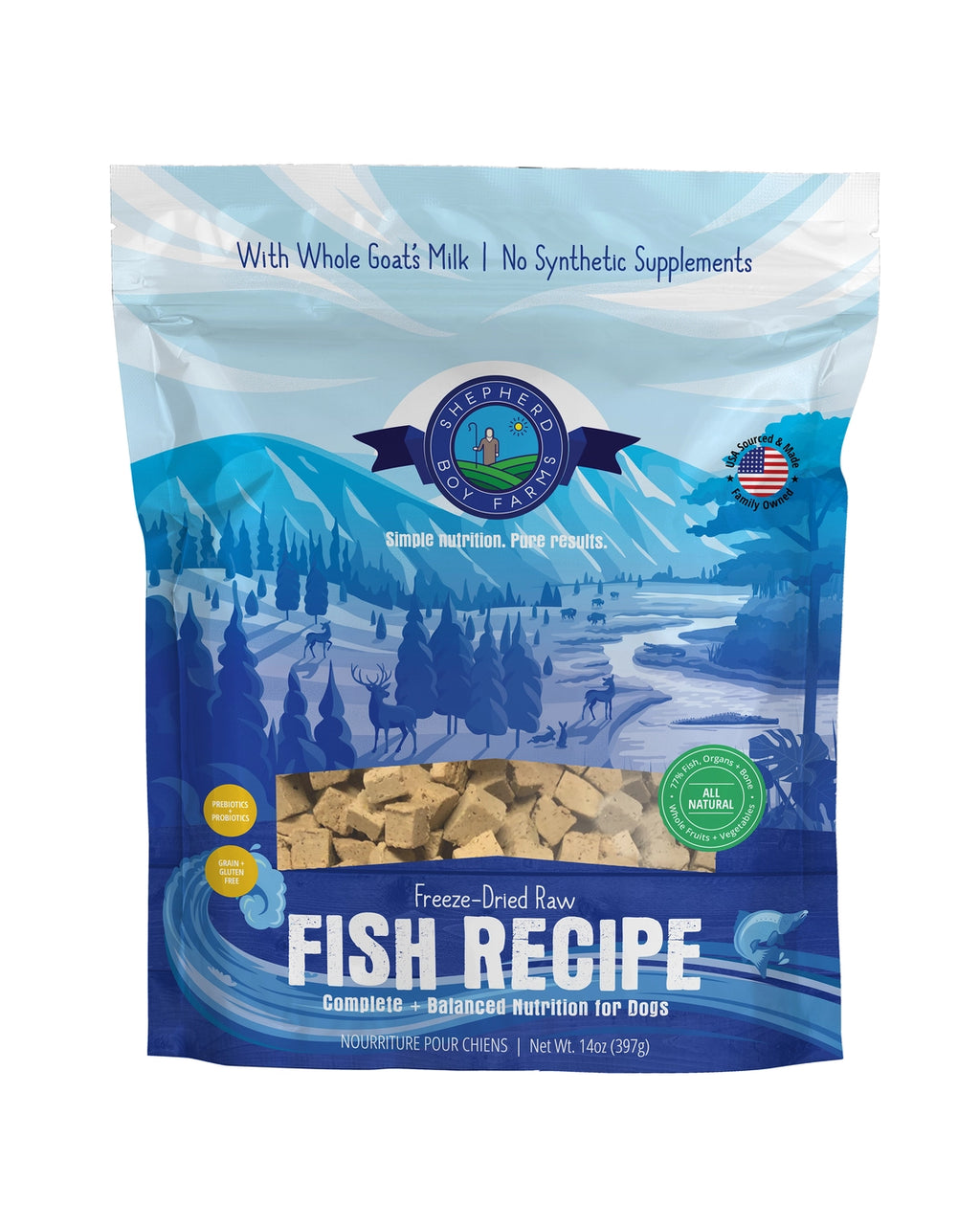 Shepherd Boy Farms Freeze Dried Fish Medley Recipe Dog Food