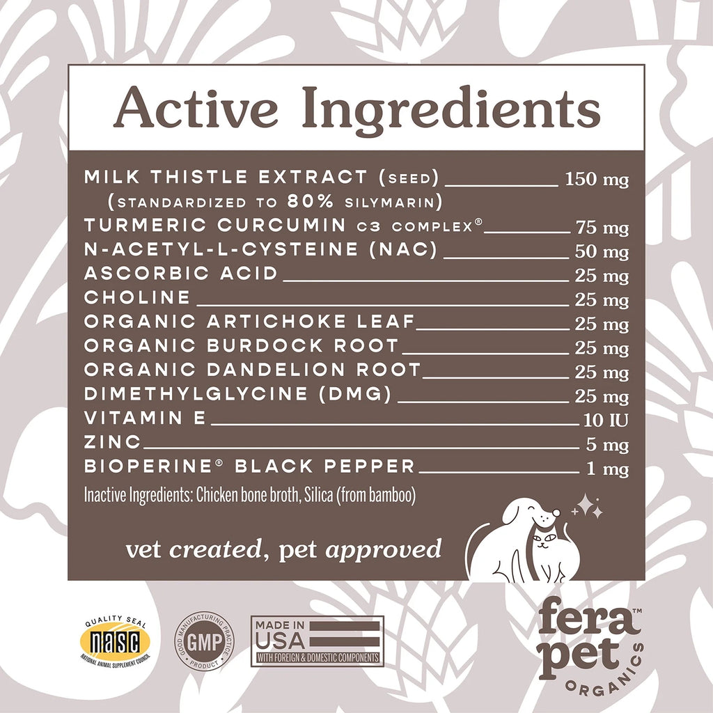Fera Pets Liver Support Supplement For Dogs and Cats