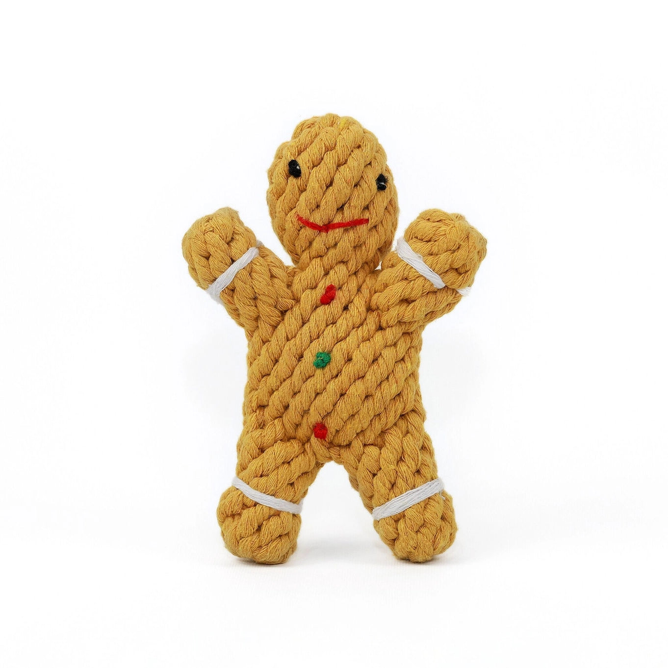 Monli Christmas Gingerman Rope Dog Toy