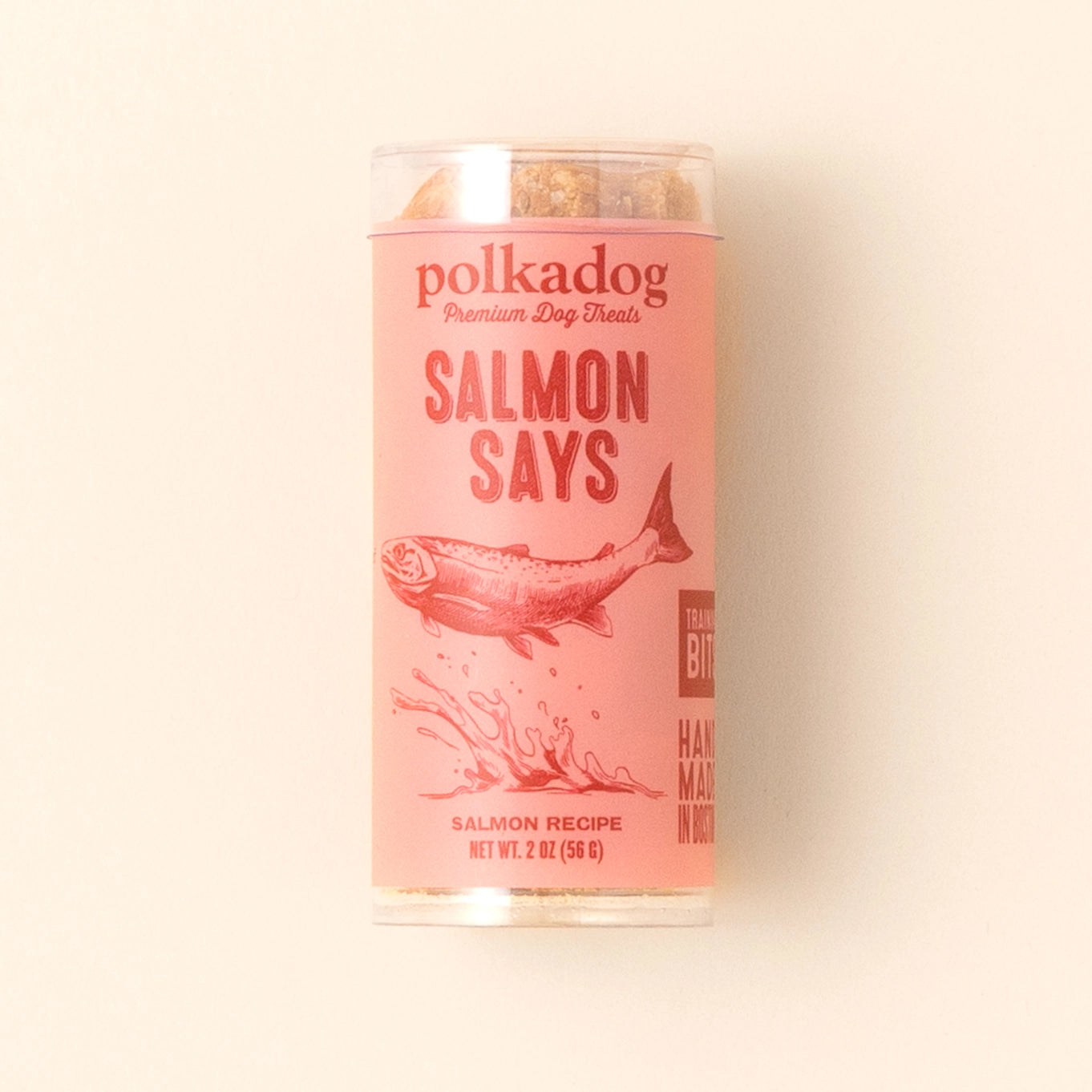 Polka Dog Mini Tube: Salmon Says, Training Dog Treats