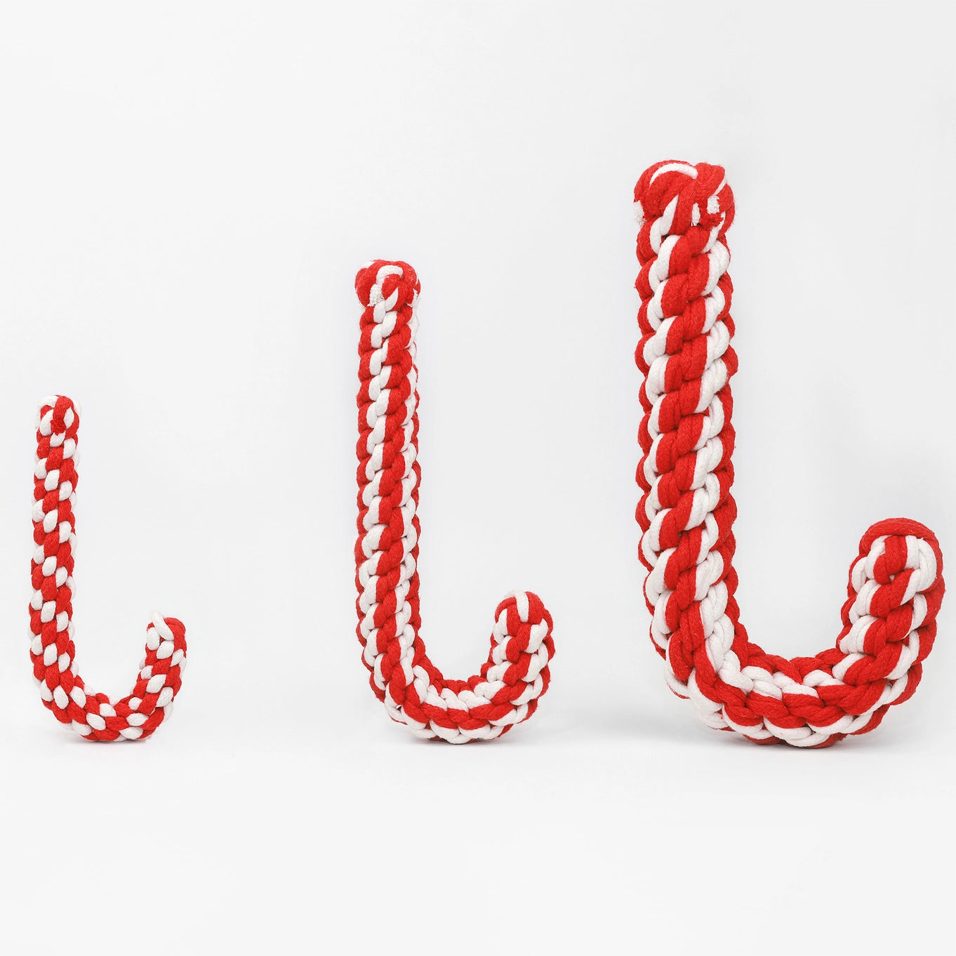 Monli Handmade Candy Cane Rope Dog Toy