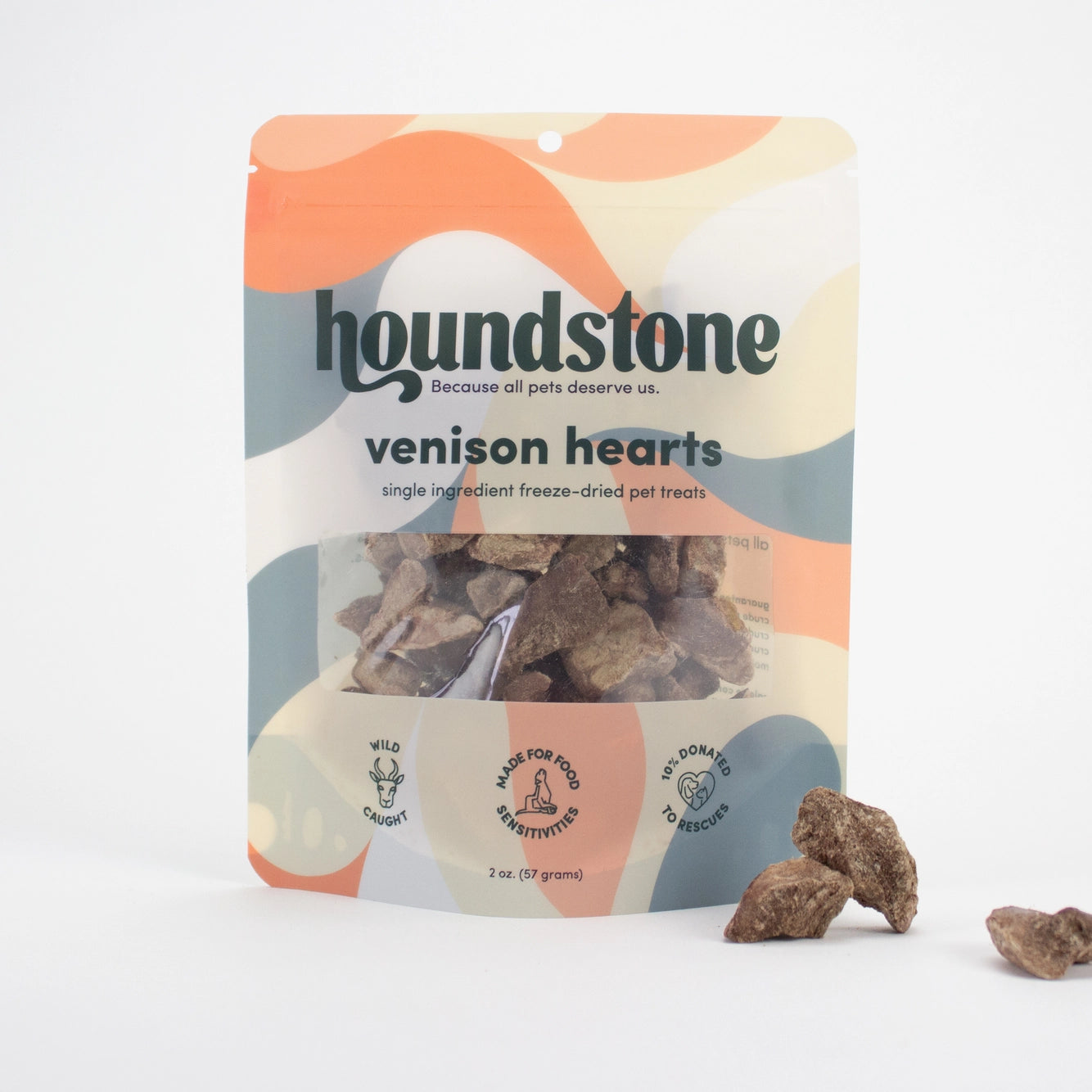 ADC Houndstone Venison Hearts Freeze Dried Dog Treats
