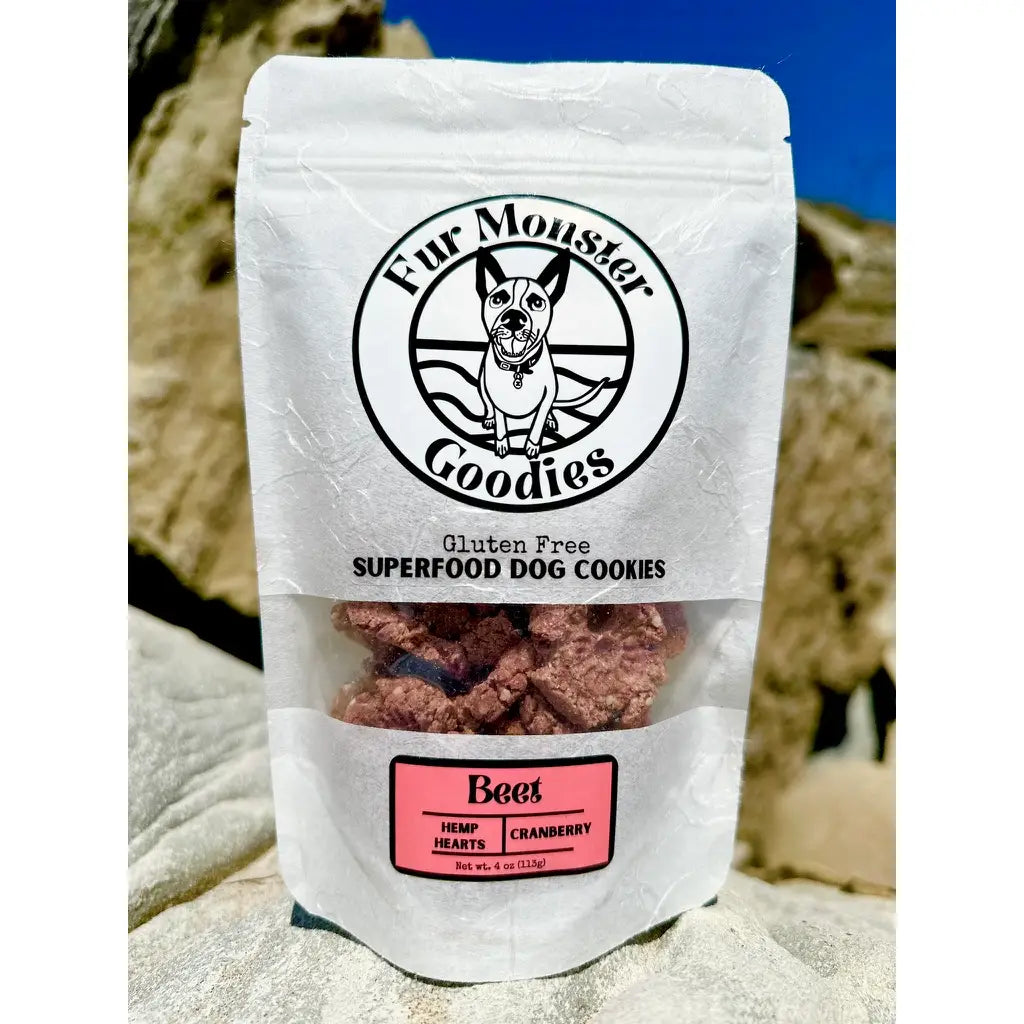 Fur Monster Goodies Organic Beet Superfood Dog Cookie: Baked Treat For Dogs