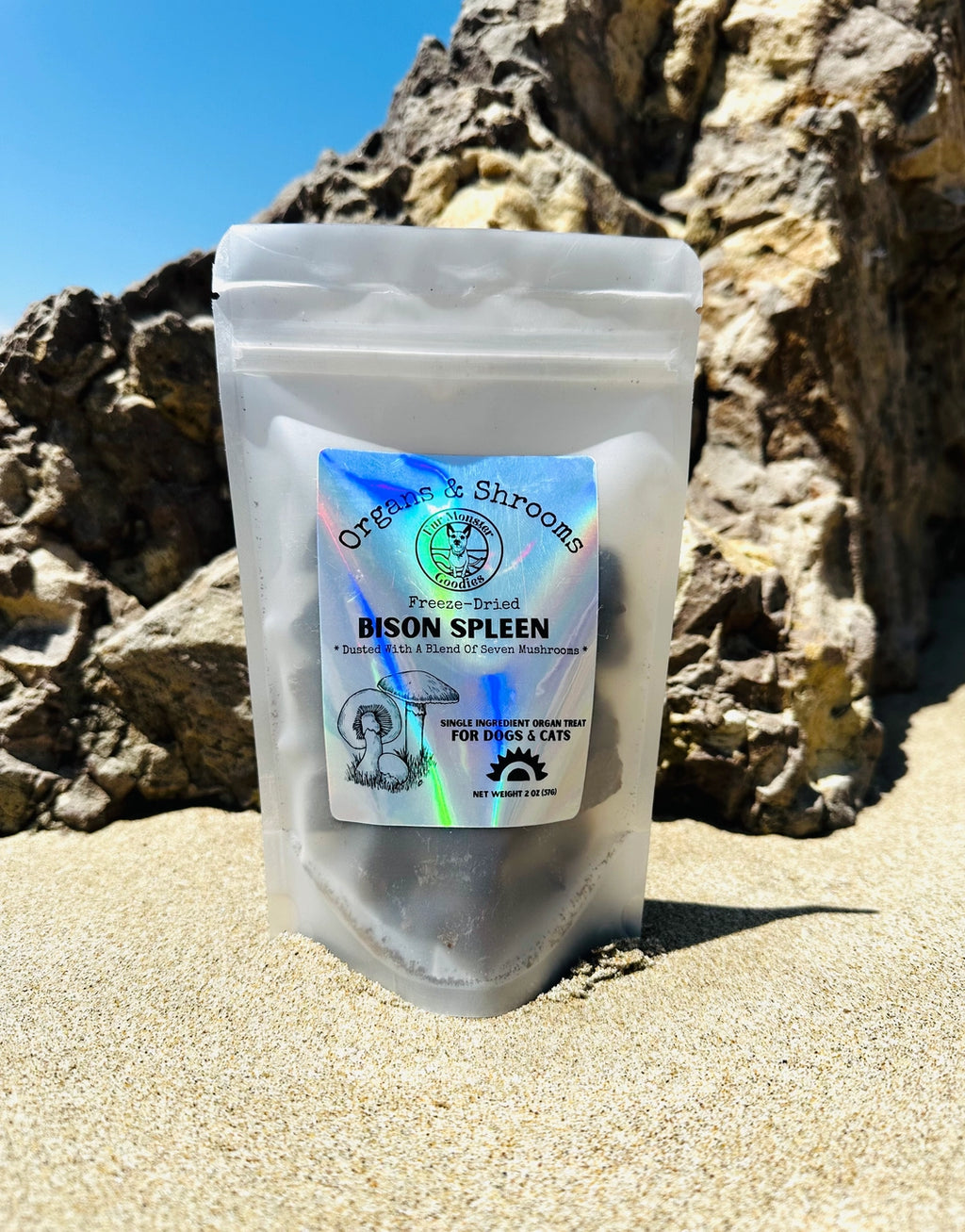 Fur Monster Goodies Freeze-Dried Organ: Bison Spleen & Functional Mushrooms