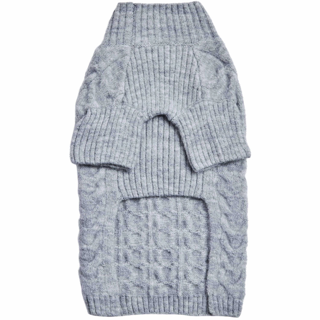 Fuzzy Textured Turtle Neck Knit Sweater