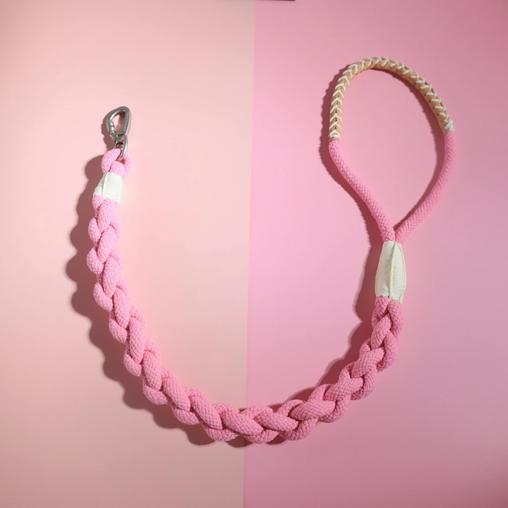 Monli The Cherry Pink Handcrafted Dog Leash